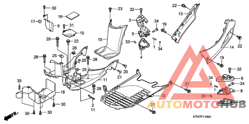 Floor panel/pillion step