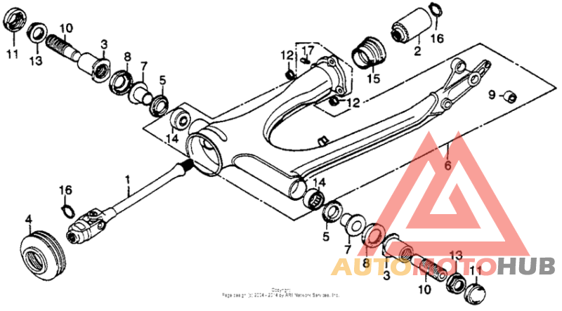 Swingarm + propeller shaft