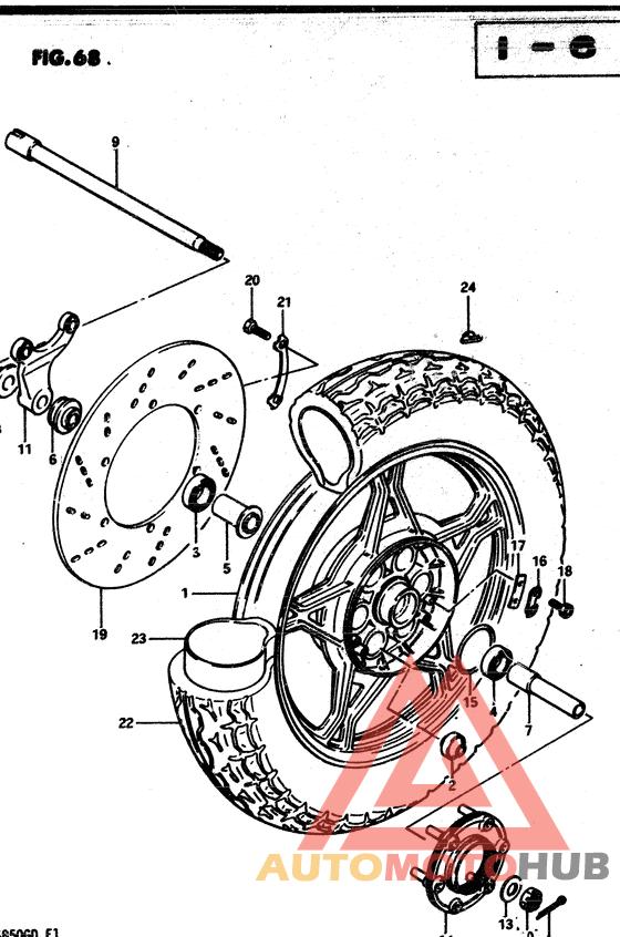 Rear wheel complete assy