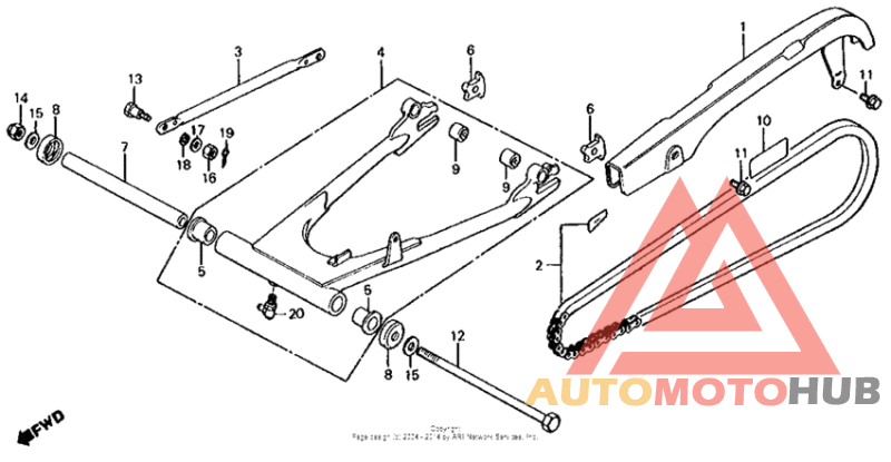 Swingarm + chain case