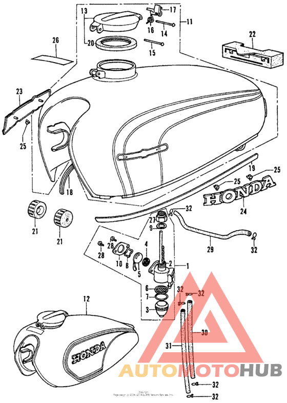 Fuel tank + fuel valve k4