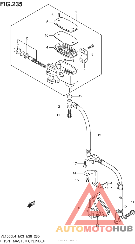 Front Master Cylinder (Vl1500L4 E28)
