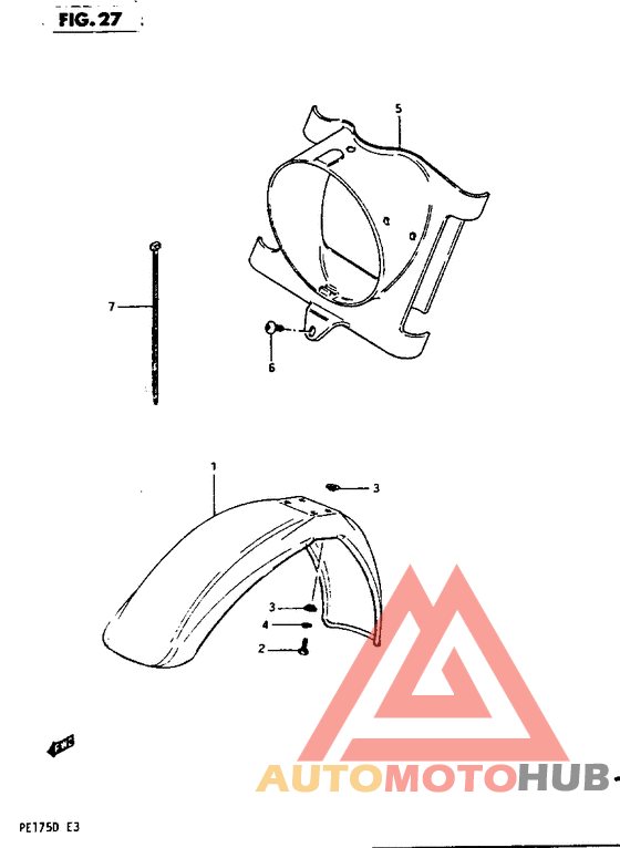 Front fender -headlamp housing