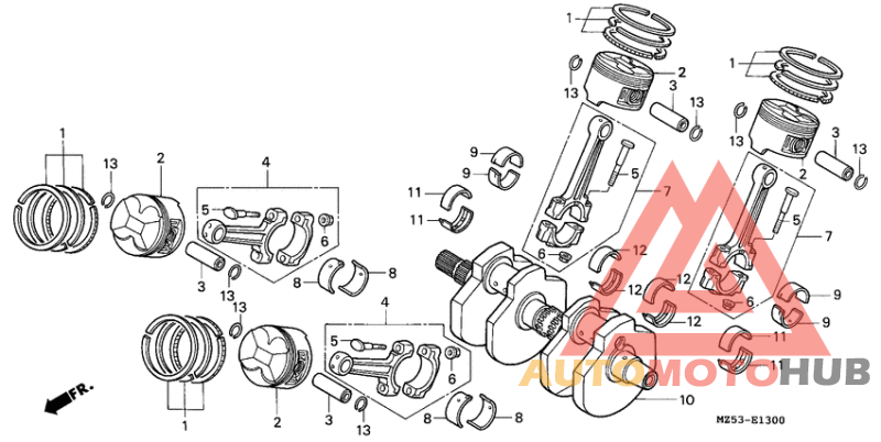 Crankshaft/piston