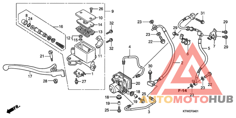 Fr. brake master cylinder