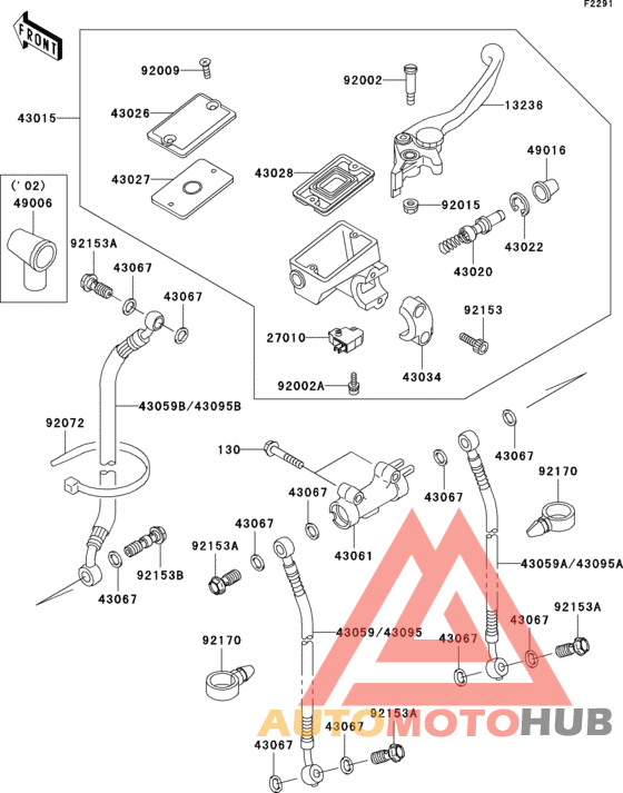Front master cylinder(1/2)(e10-e12)