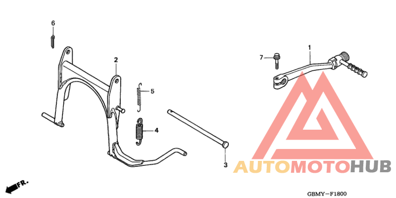 Stand/kick starter arm