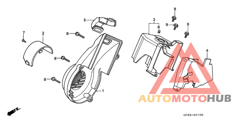 Fan cover/shroud/ air guide cover