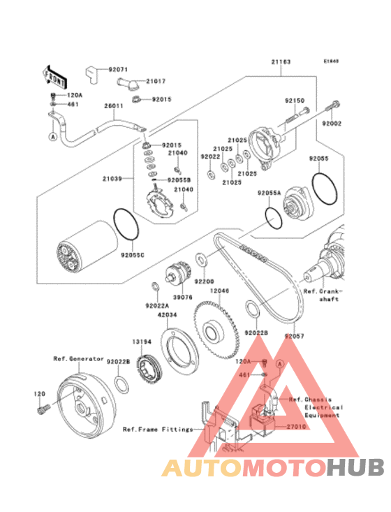 Starter motor/starter clutch