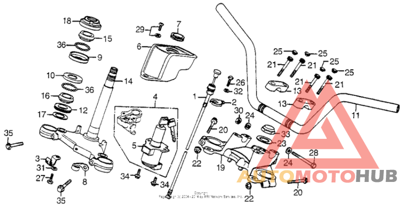 Handlebar + top bridge