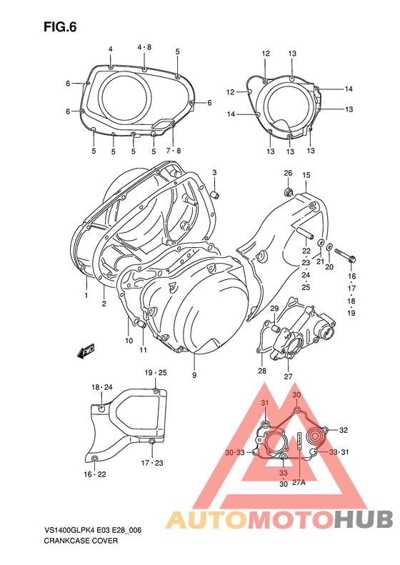 Crankcase cover ass`y  (v