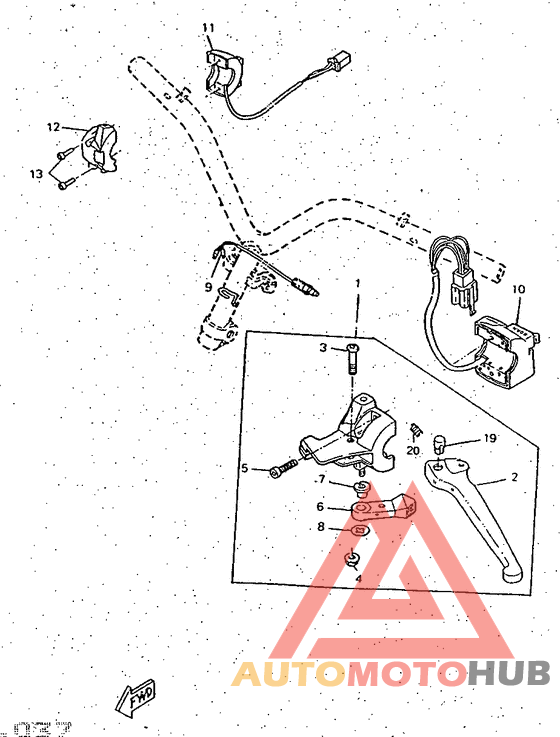 Handle switch. lever