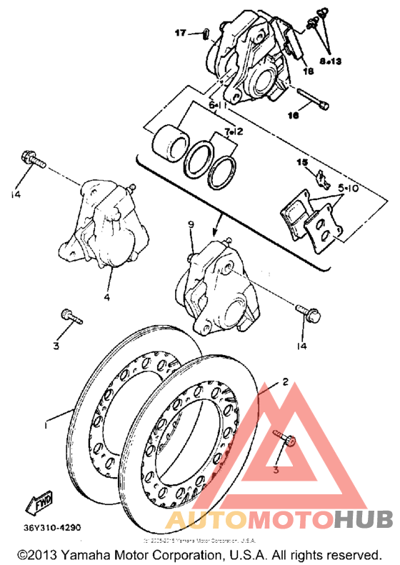 Front brake-caliper