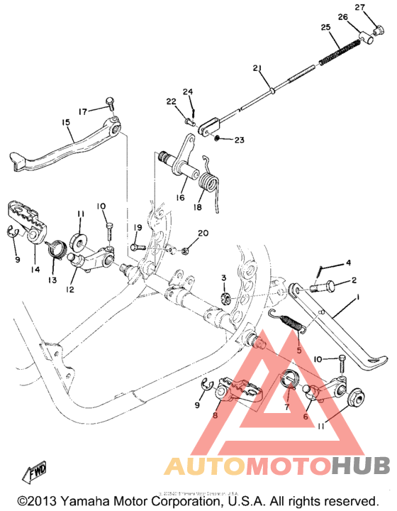 Stand - footrest - brake pedal