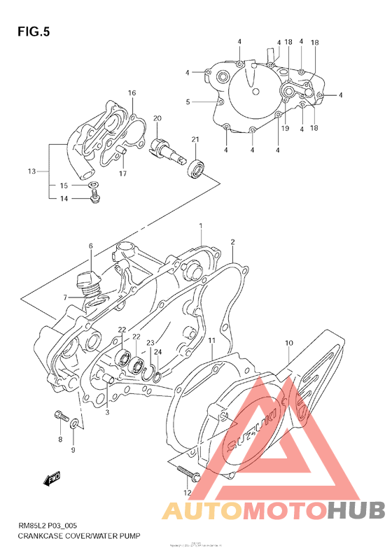 Crankcase Cover- Water Pump