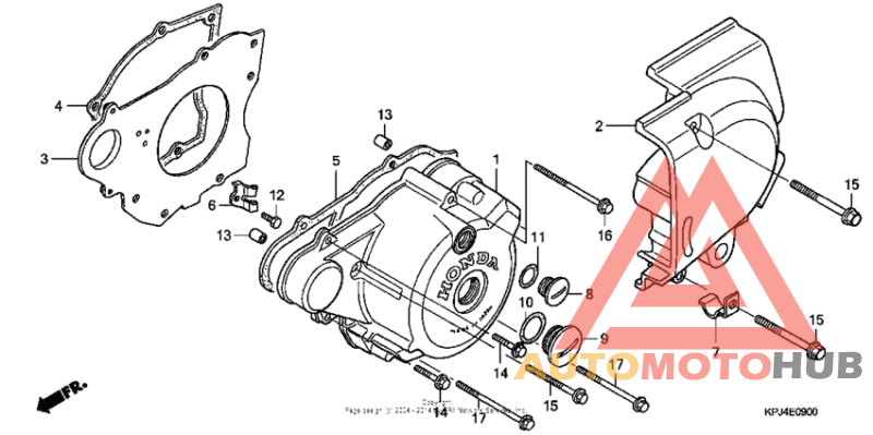 Крышка картера левая