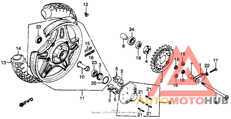 Cb750l rear wheel
