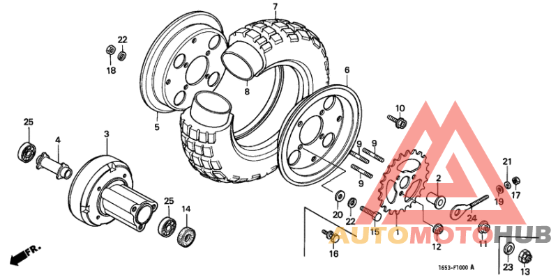 Rear wheel complete assy