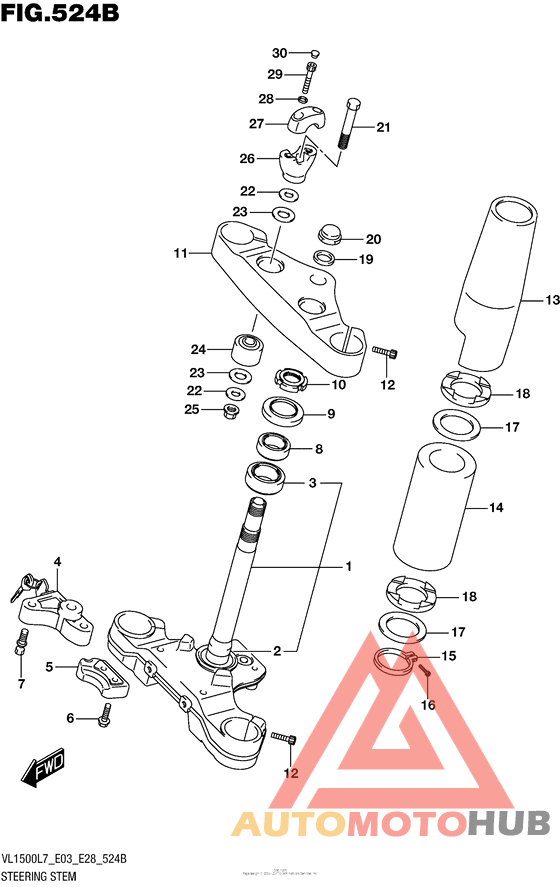 Steering Stem (Vl1500Bl7 E28)