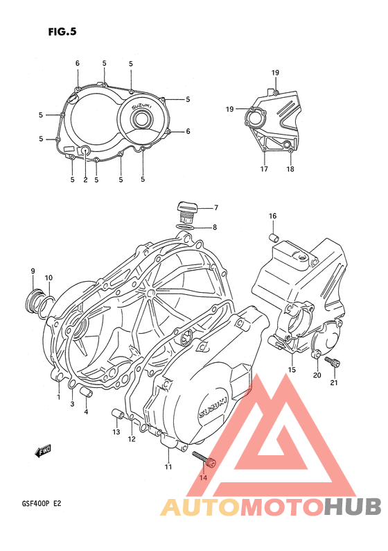Crankcase cover ass`y  (v