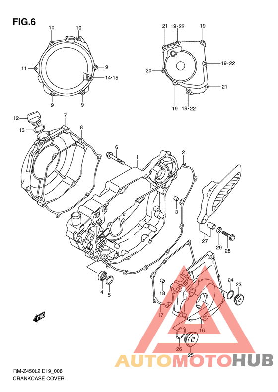 Crankcase cover ass`y  (v
