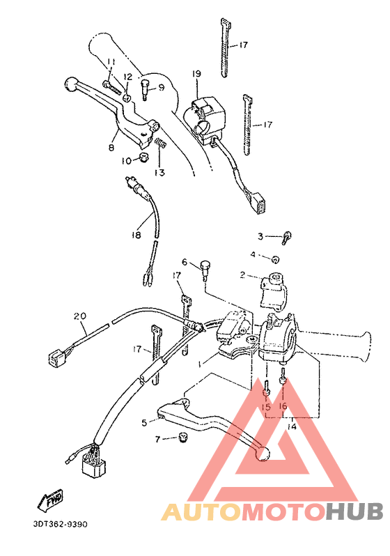 Handle switch. lever