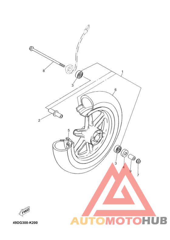 Переднее колесо