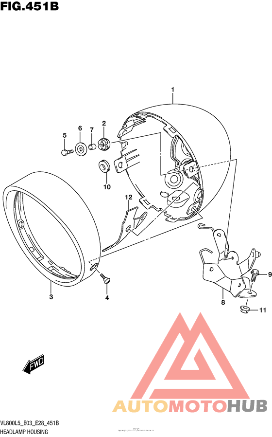 Headlamp Housing (Vl800L5 E33)
