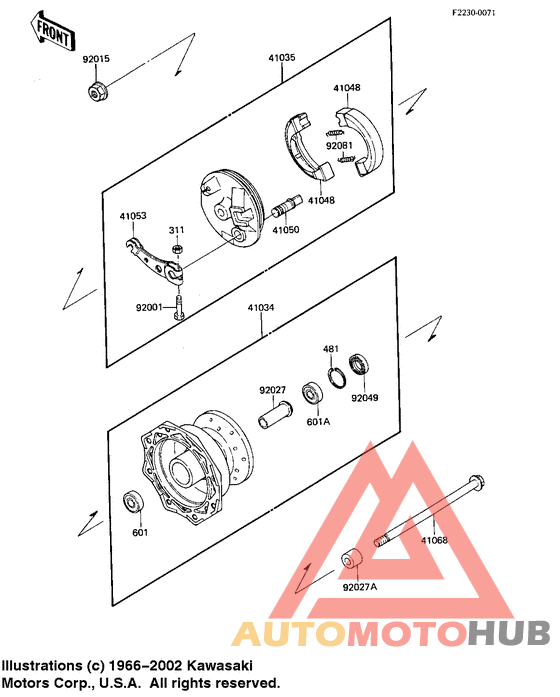 Front hub/brake