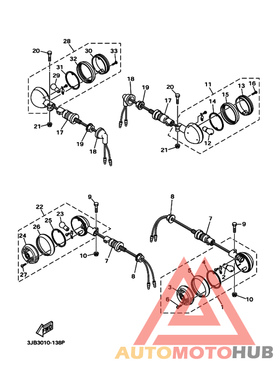 Rear flasher light assy