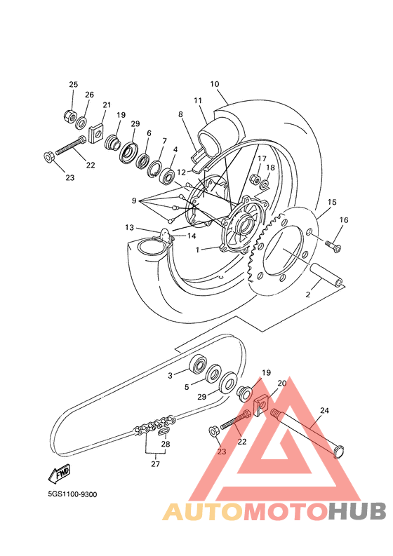 Переднее колесо