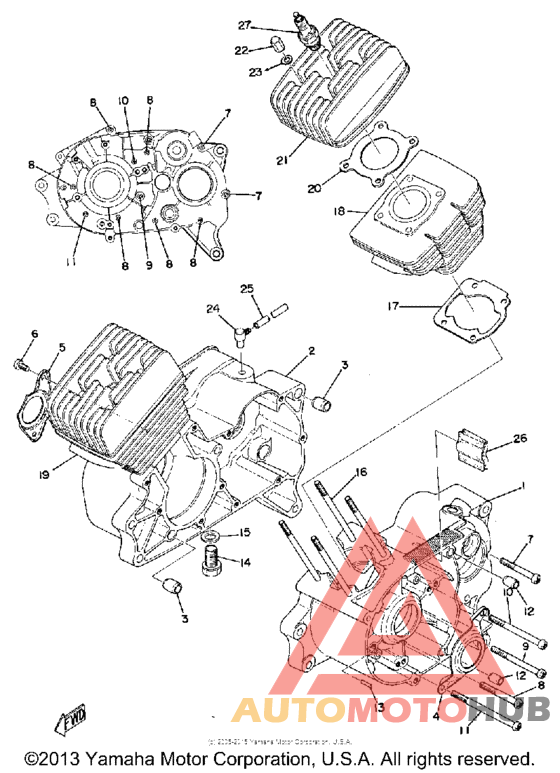 Crankcase cylinder