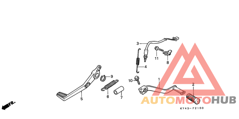 Brake pedal/ change pedal