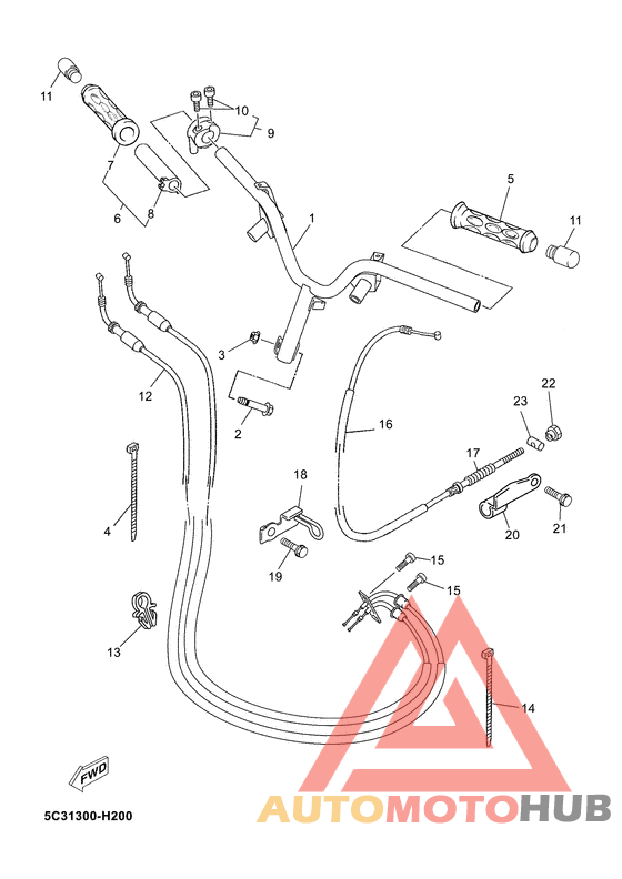 Steering handle & cable