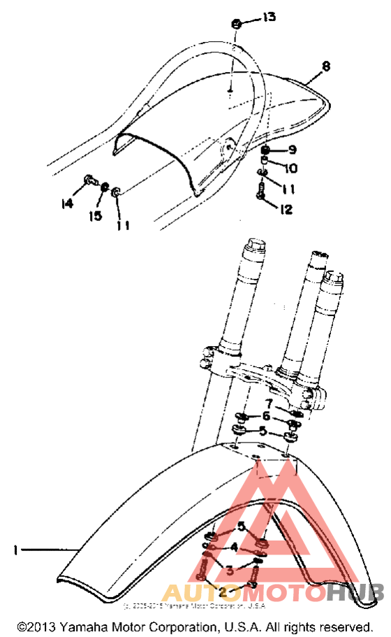 Front fender-rear fender