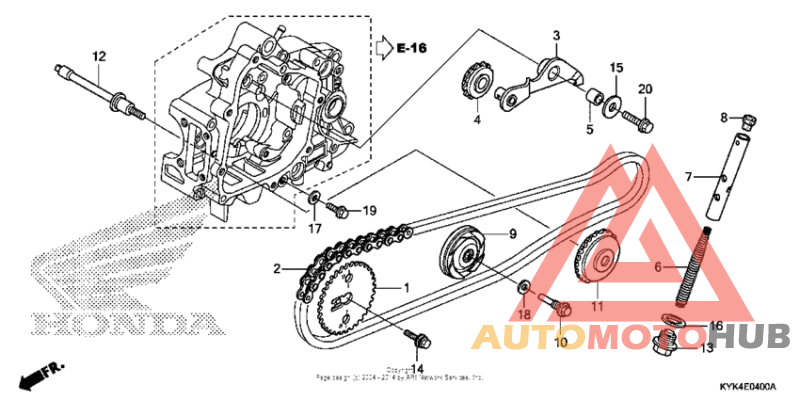 Cam chain + tensioner