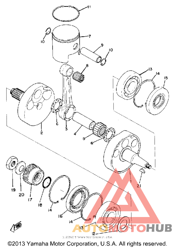 Коленвал и поршни