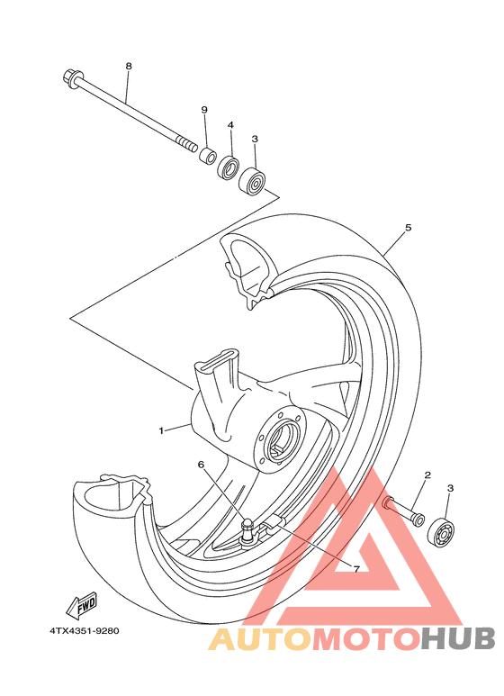 Переднее колесо