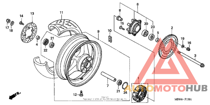 Rear wheel ('01-'06)