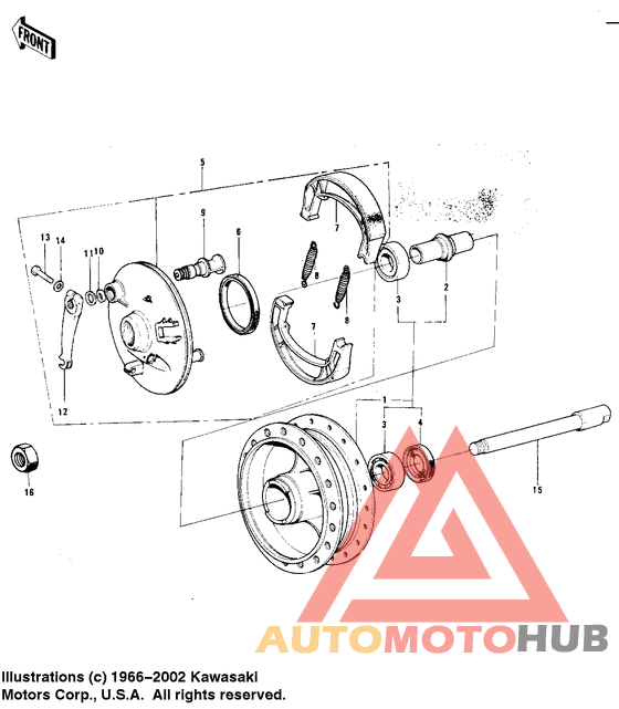 Front hub/brake