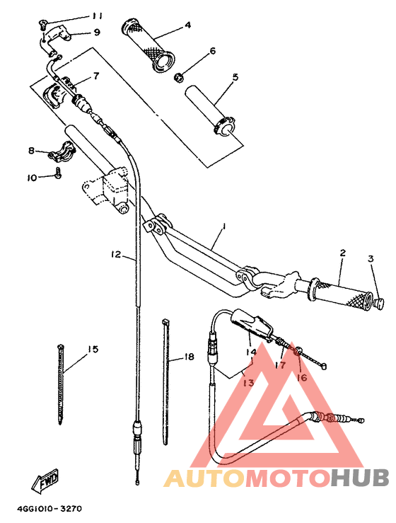 Steering handle. cable