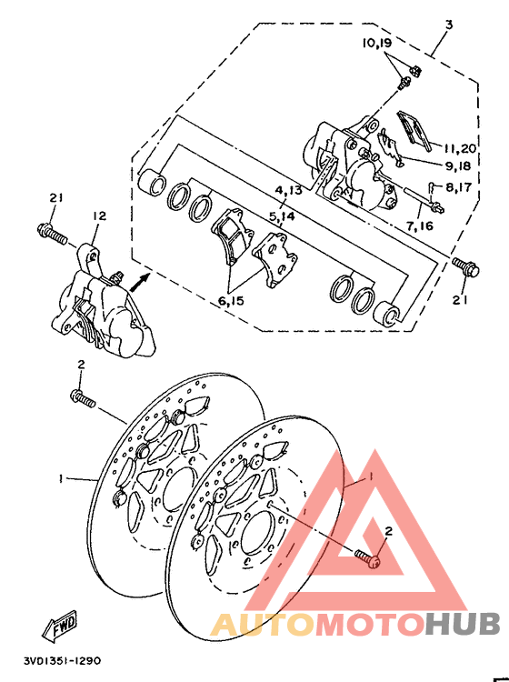 Front brake. caliper