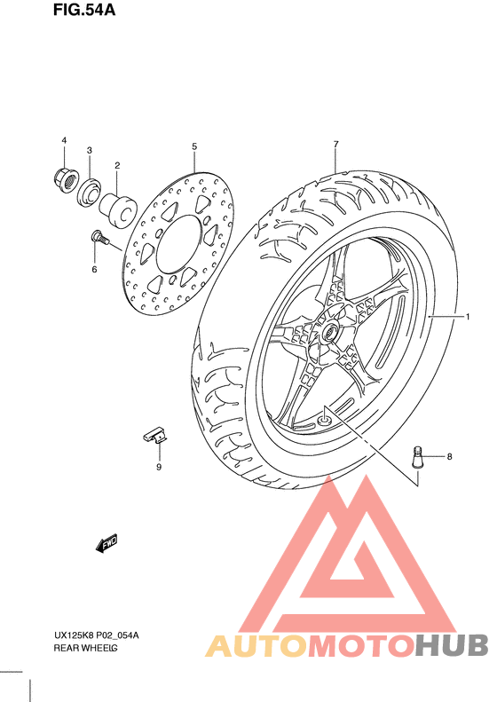 Rear wheel complete assy