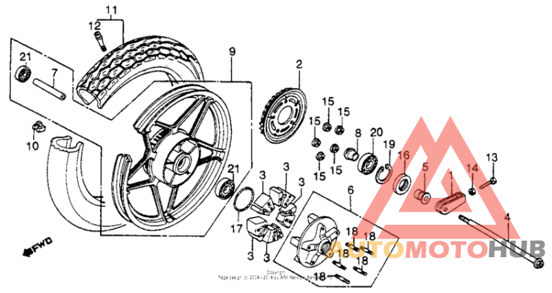 Rear wheel 83-86