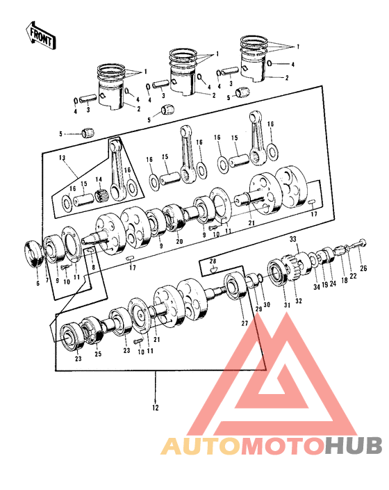 Crankshaft/pistons