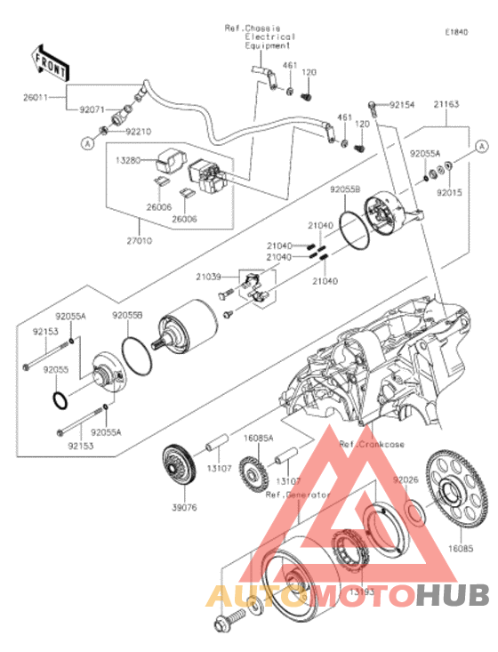 Starter motor/starter clutch