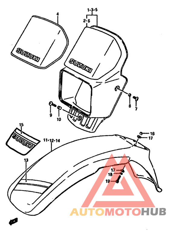 Headlamp housing-front fender