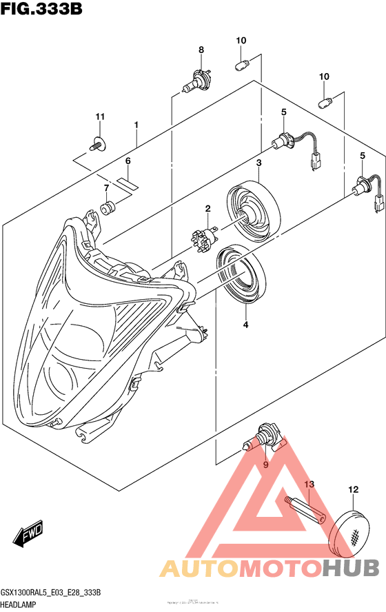 Headlamp (Gsx1300Ral5 E28)