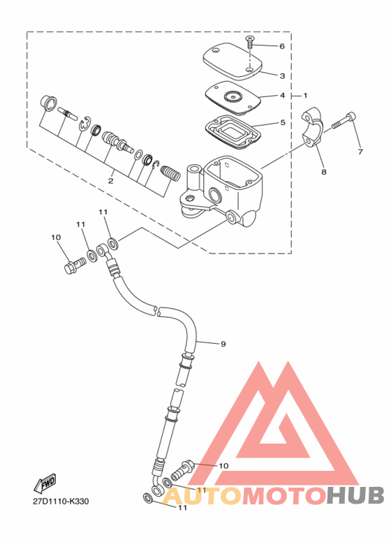 Передний тормозной цилиндр