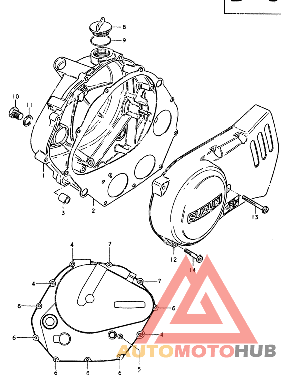 Crankcase cover ass`y  (v
